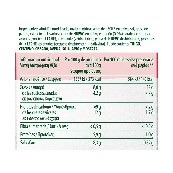 Knorr Salsa Bearnesa deshidratada bote 720g - 